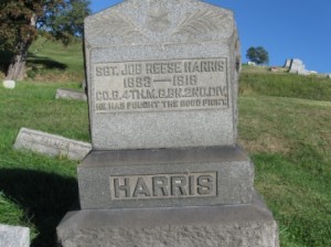 Job Harris gravestone from Riverview Cemetery