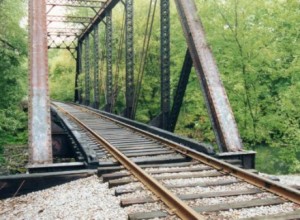 Railroad trestle over a creek